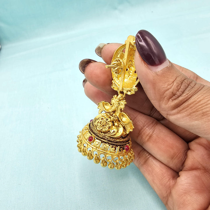 Silver Lakshmi Jhumka