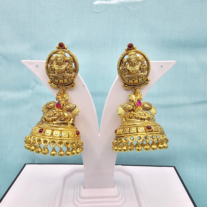Silver Lakshmi Jhumka