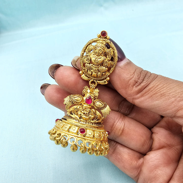 Silver Lakshmi Jhumka