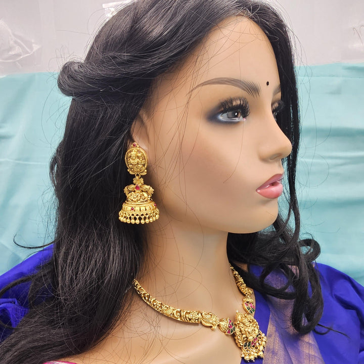 Silver Lakshmi Jhumka