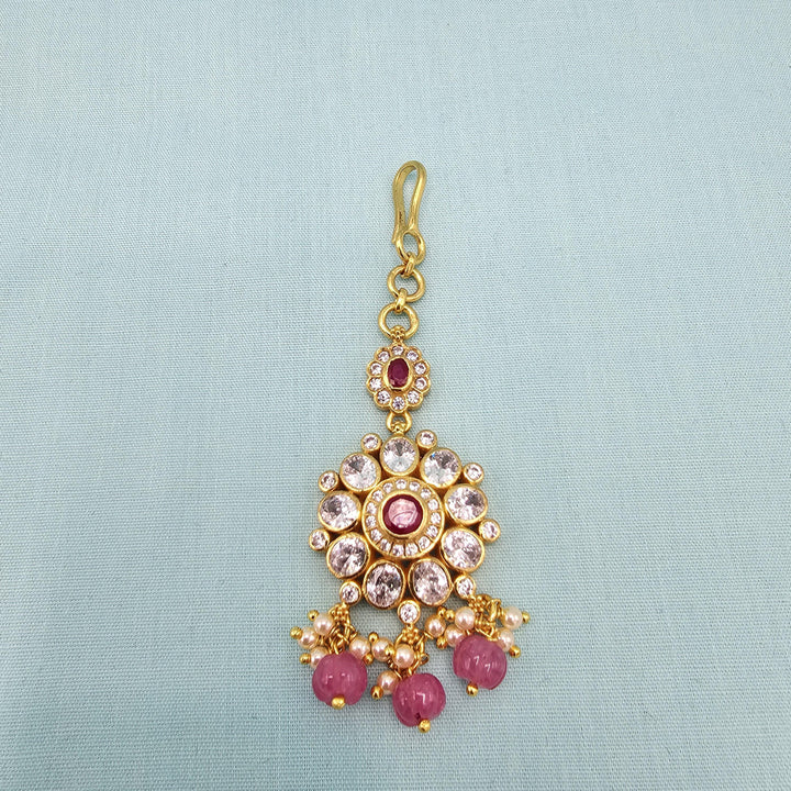 Pink cz Tikka