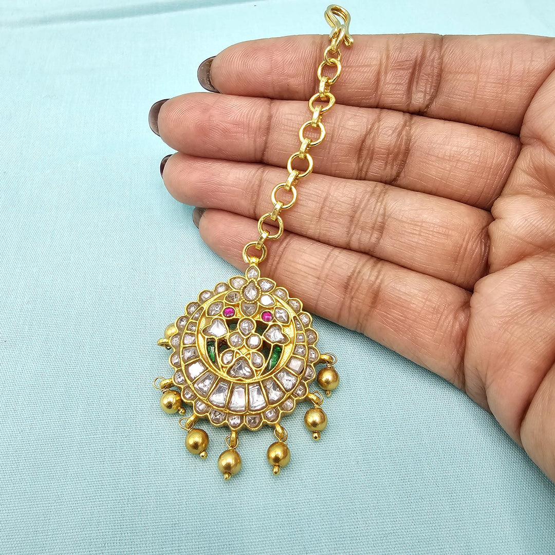 Silver Kundan Tikka