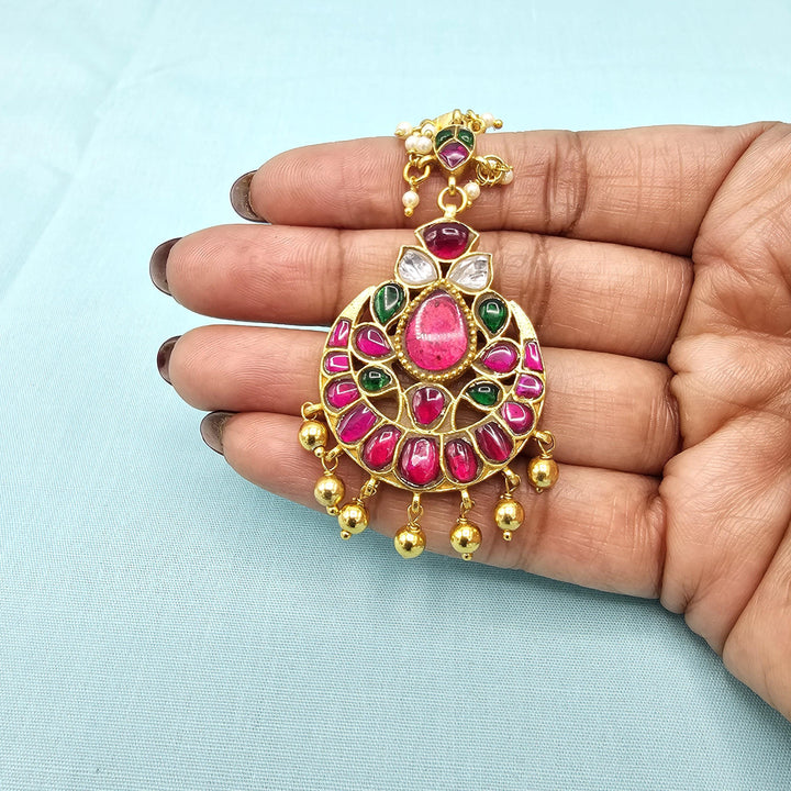Silver Kundan Tikka