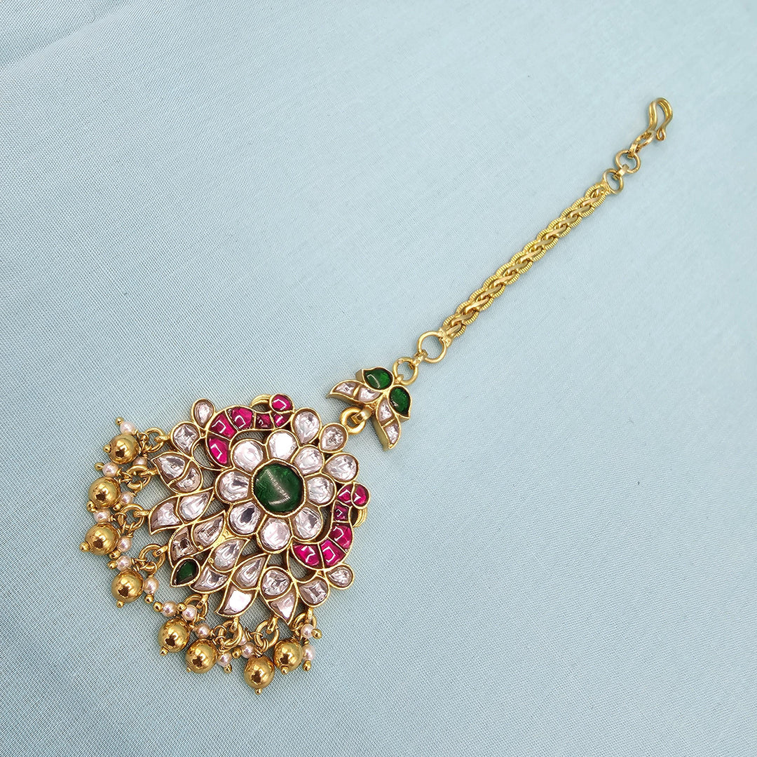 Silver Kundan Tikka