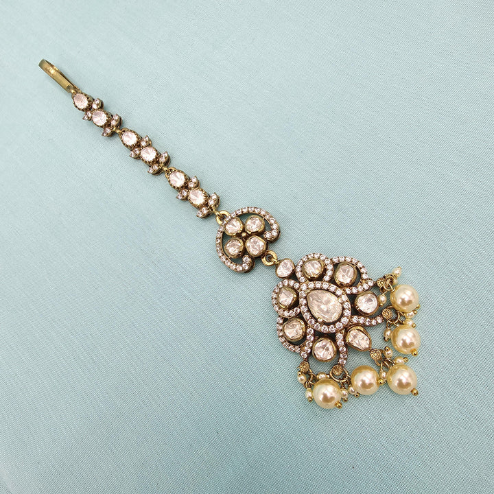 Silver Moissanite Tikka