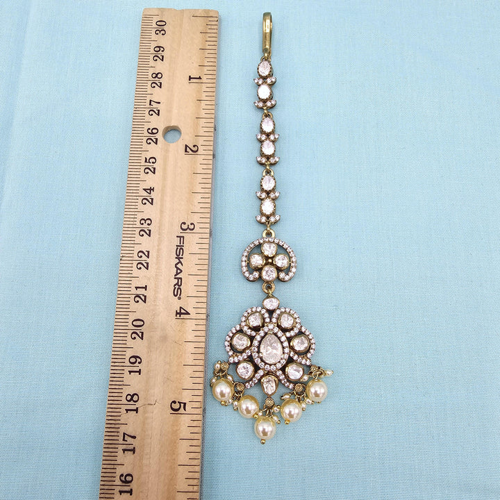 Silver Moissanite Tikka