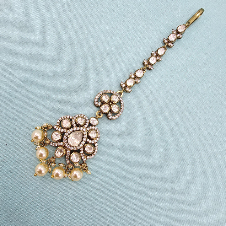Silver Moissanite Tikka