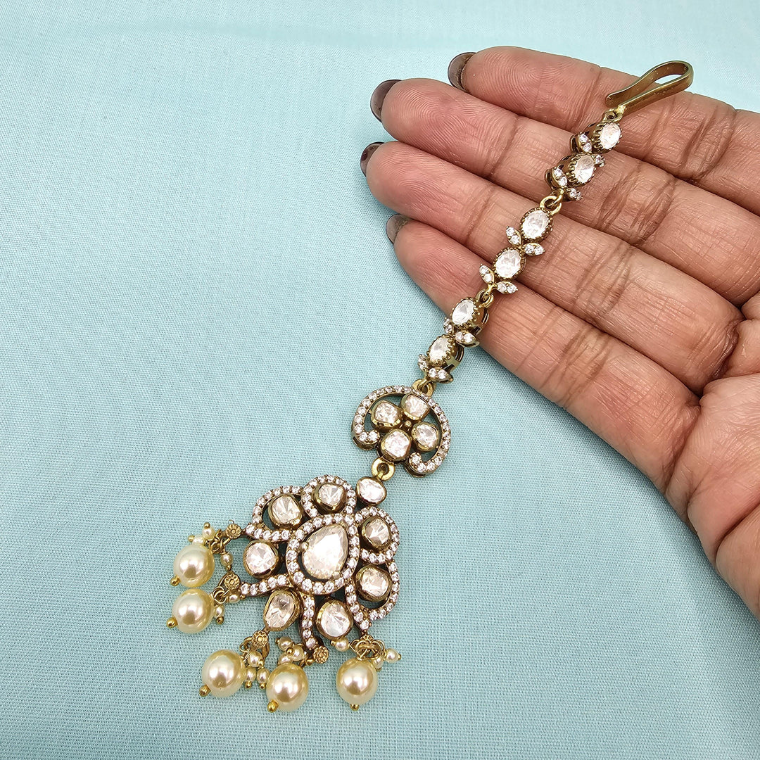 Silver Moissanite Tikka