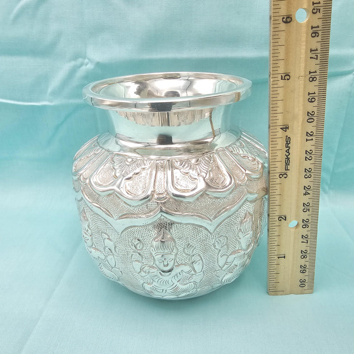 Silver Ashta lakshmi Kalasam