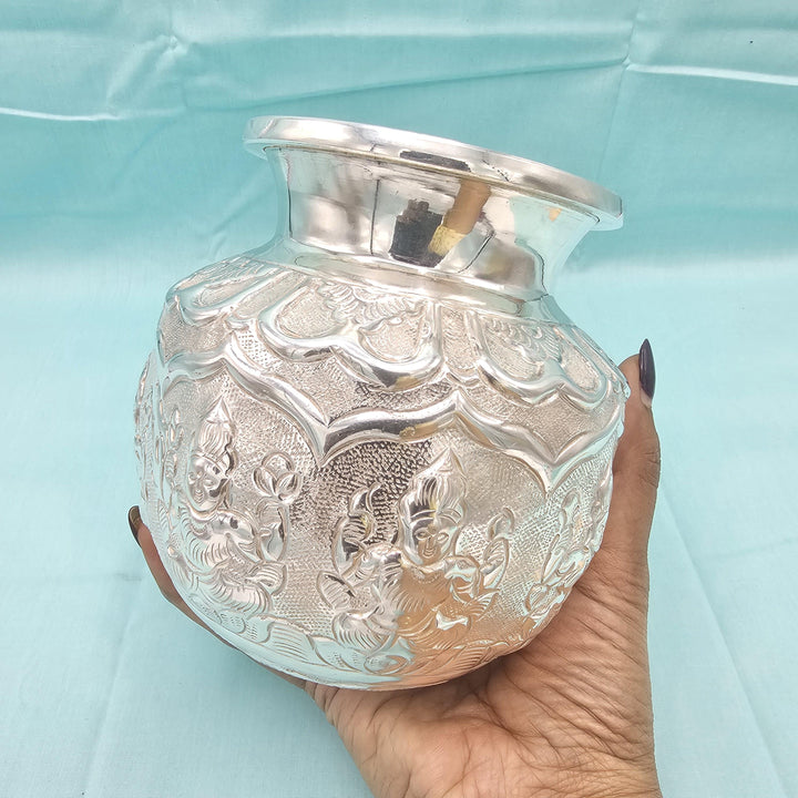 Silver Ashta lakshmi Kalasam