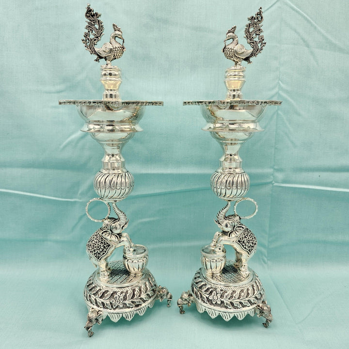 92.5 elephant 11" Silver Lamps