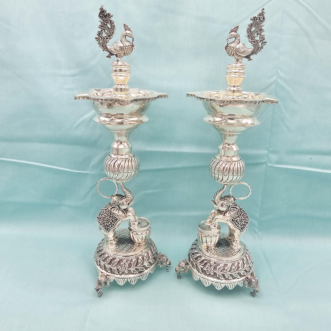 92.5 elephant 11" Silver Lamps