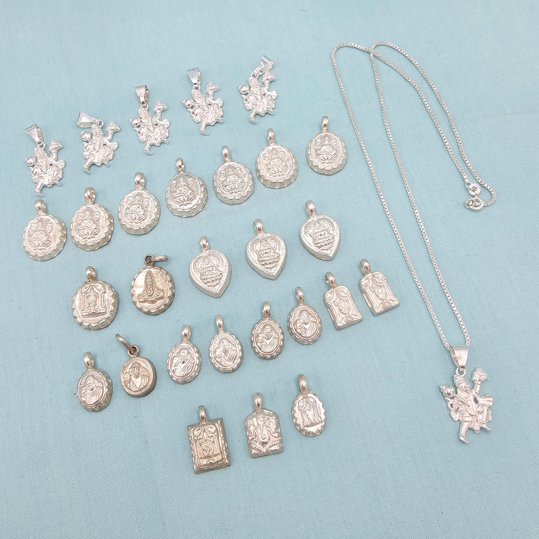 Silver Kids God pendant