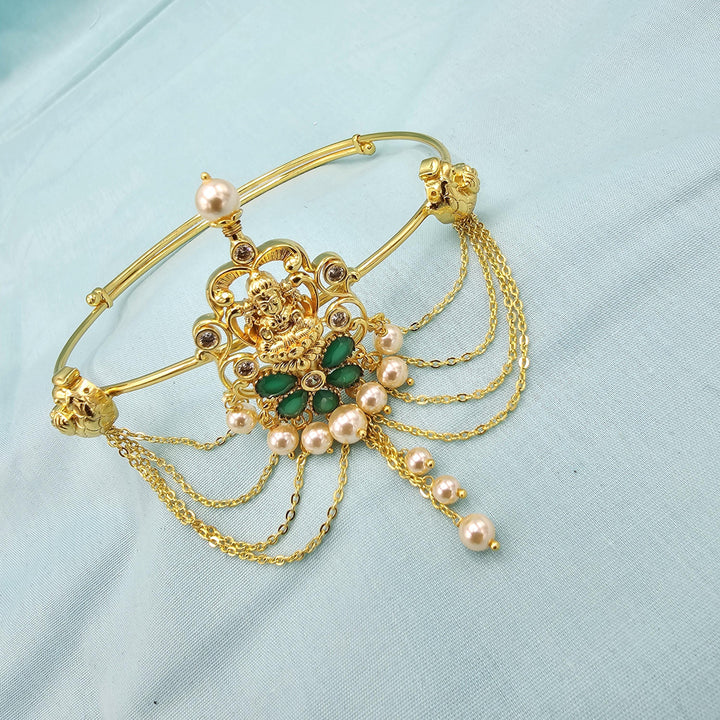 Silver cz Lakshmi Armlet