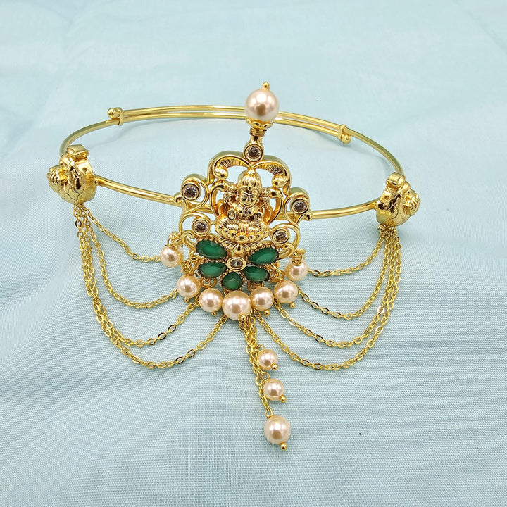Silver cz Lakshmi Armlet