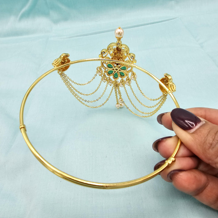 Silver cz Lakshmi Armlet
