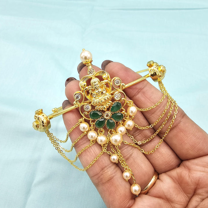 Silver cz Lakshmi Armlet