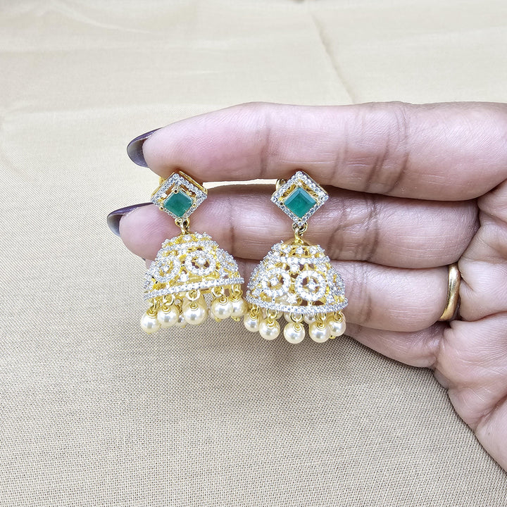 short Emerald necklace set
