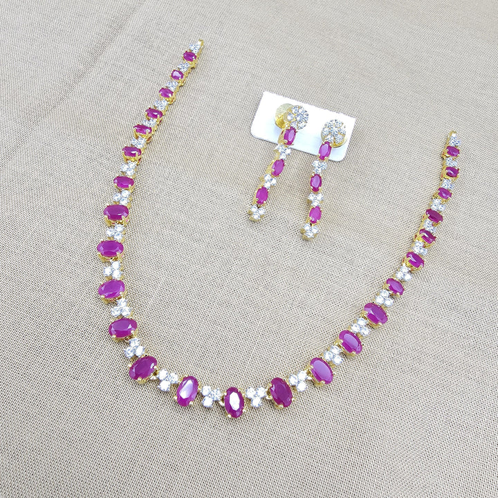 Ruby necklace set