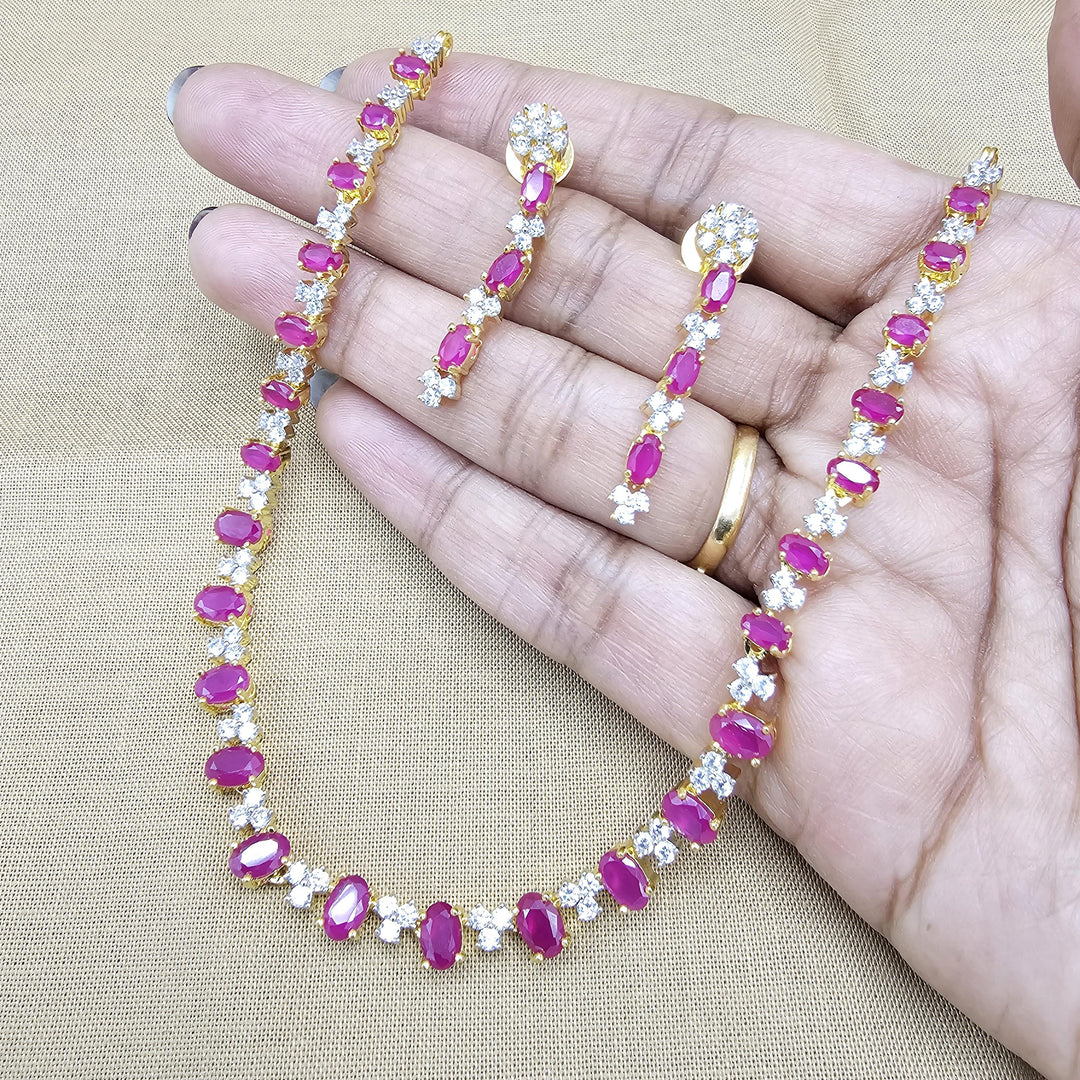 Ruby necklace set