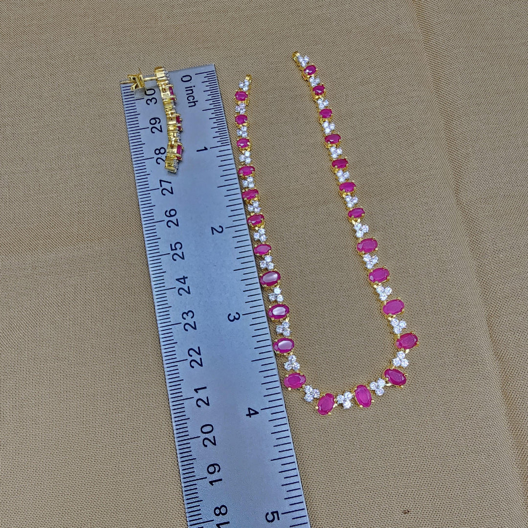 Ruby necklace set