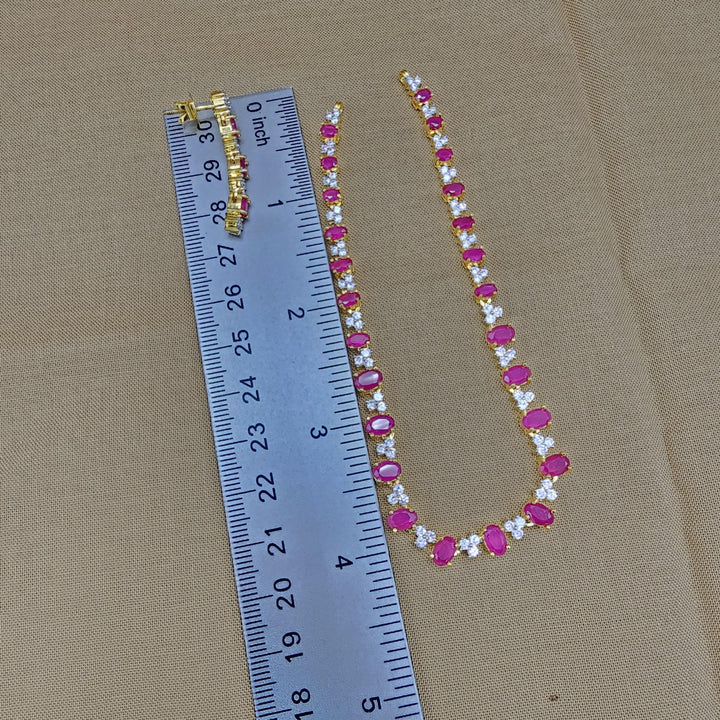 Ruby necklace set