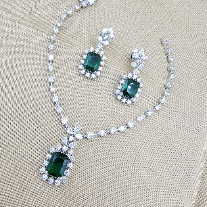 Emerald Rhodium set