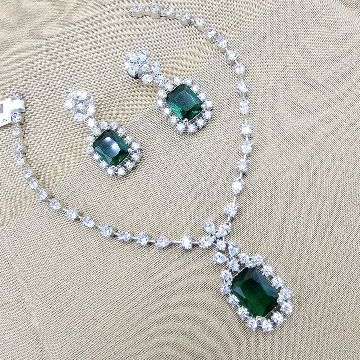 Emerald Rhodium set