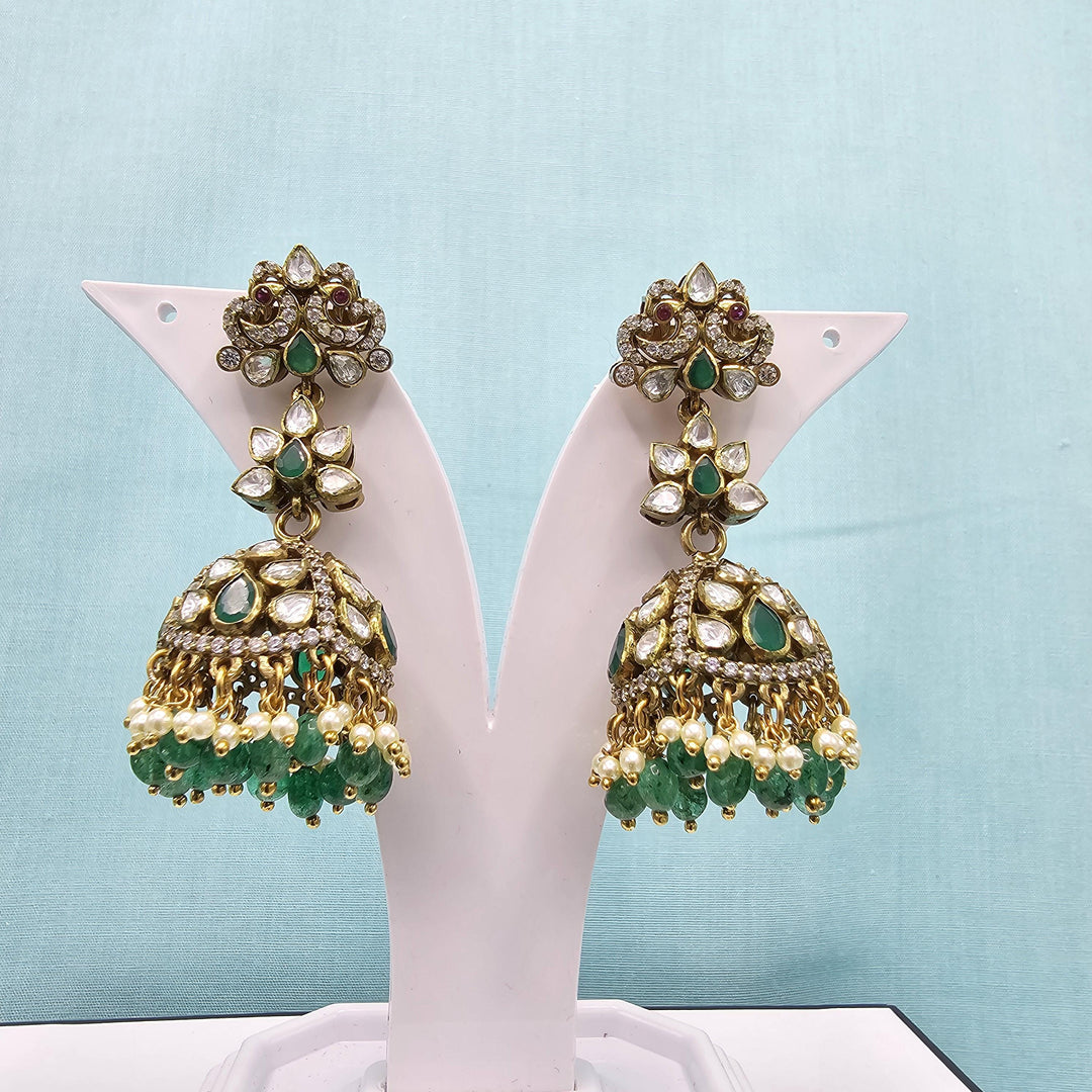 92.5 Bridal Moissanite Jhumka