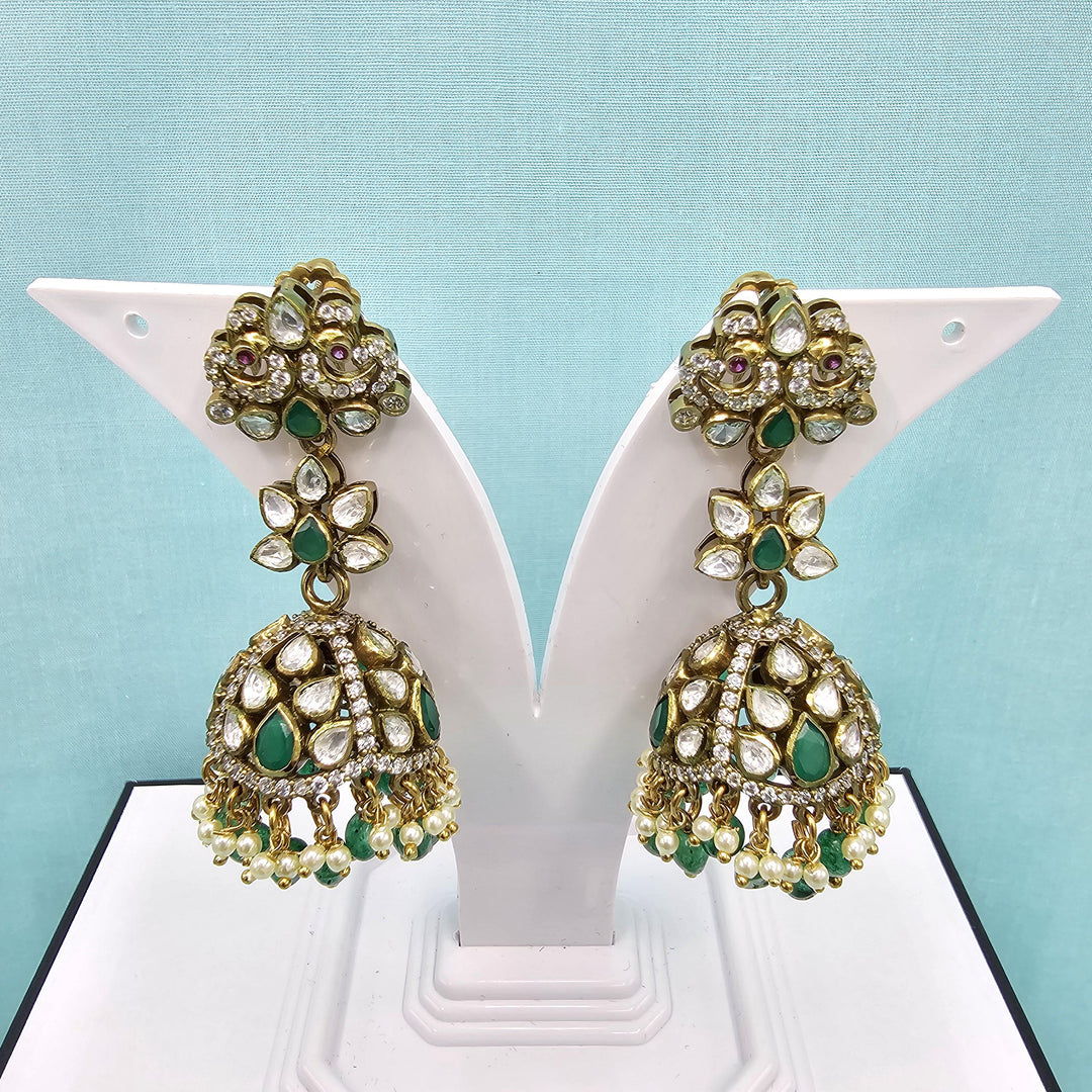 92.5 Bridal Moissanite Jhumka
