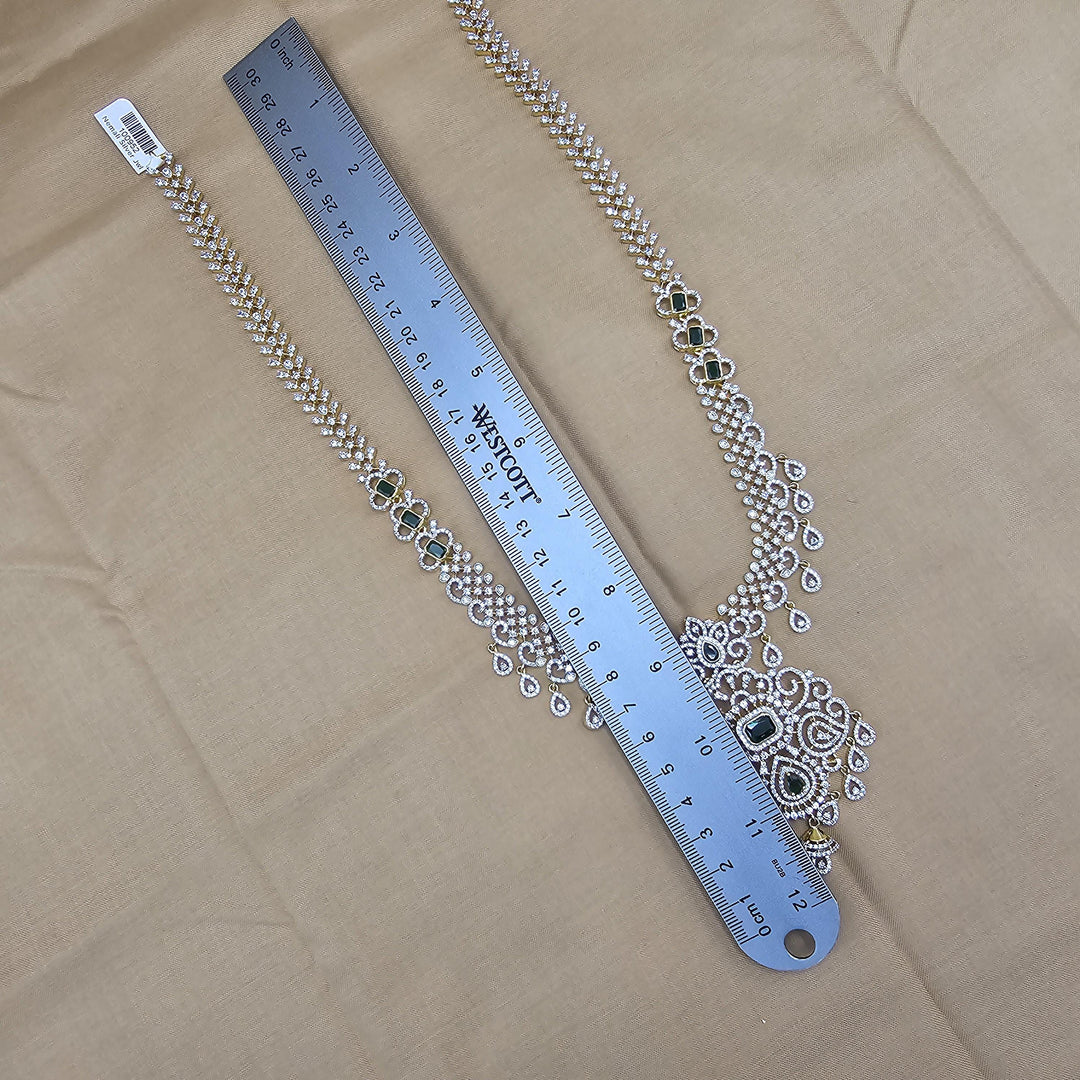Long diamond rep necklace