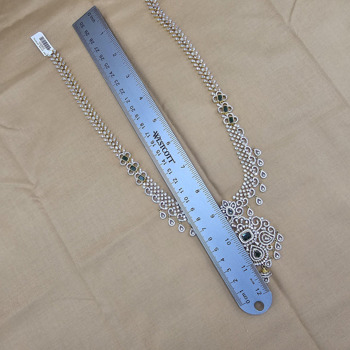 Long diamond rep necklace