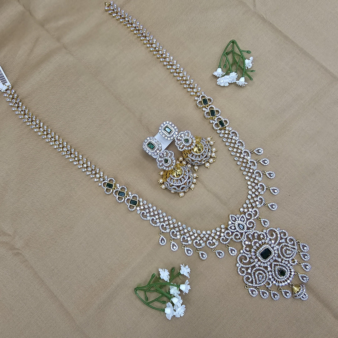 Long diamond rep necklace