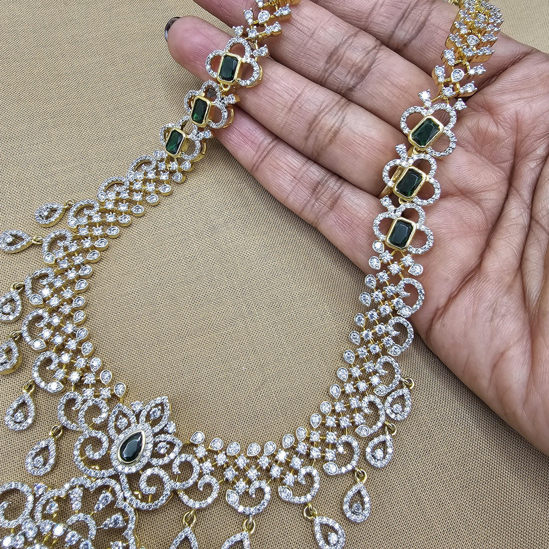 Long diamond rep necklace