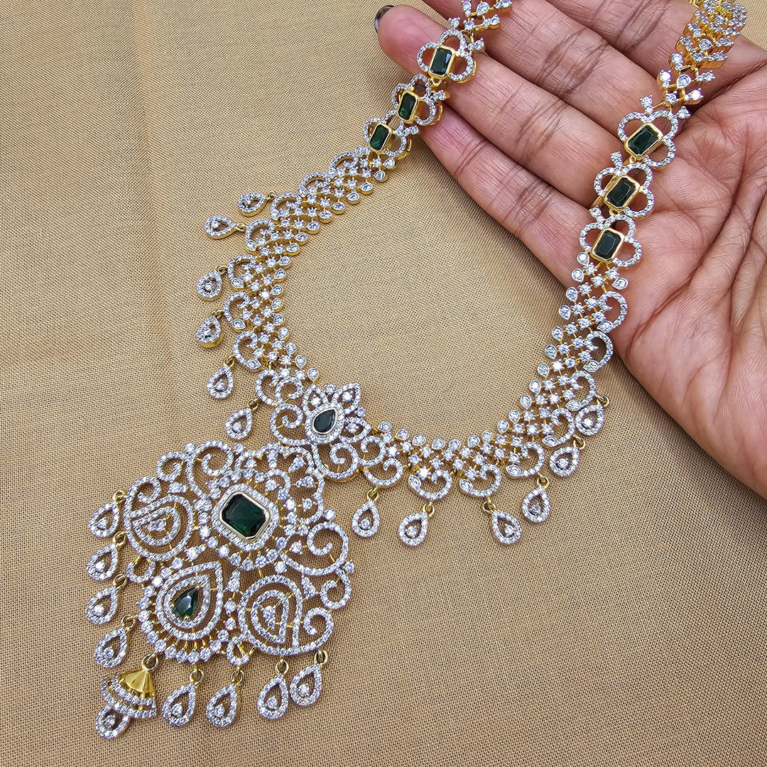 Long diamond rep necklace