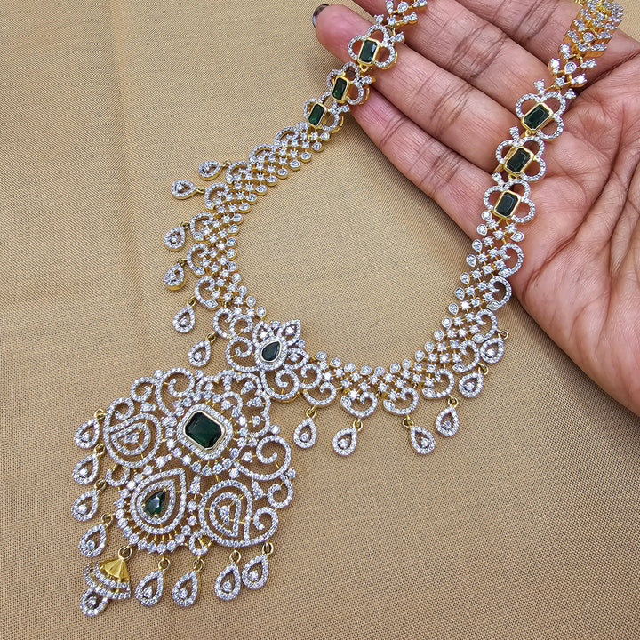 Long diamond rep necklace