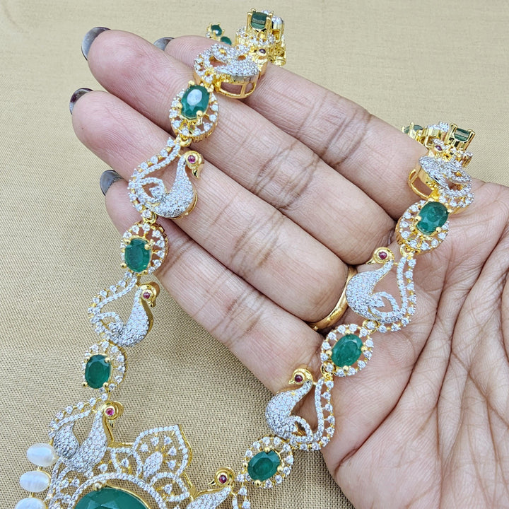 Long diamond rep necklace