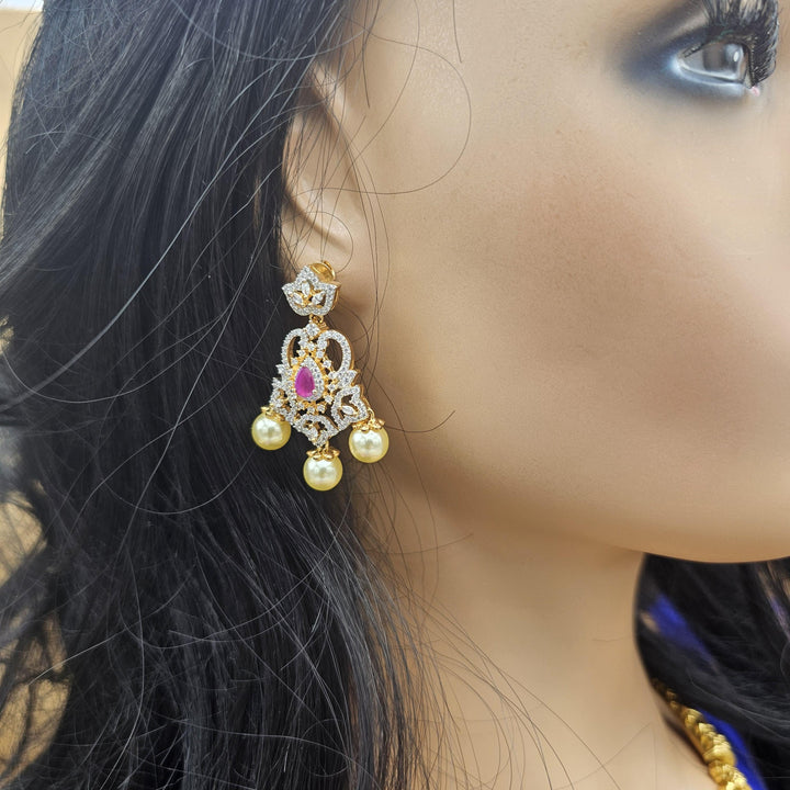 Party-wear Ruby earrings