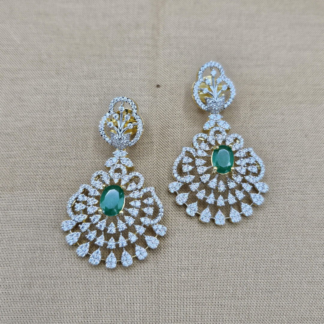 GREEN Diamond Rep earring