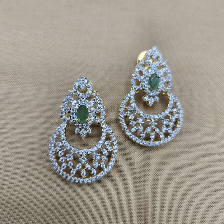 92.5 Silver Diamond Rep earrings, Party-wear Silver earring, Silver Jhumka, Premium Cz Bali, 92.5 Hallmark, Indian wedding jewelry.