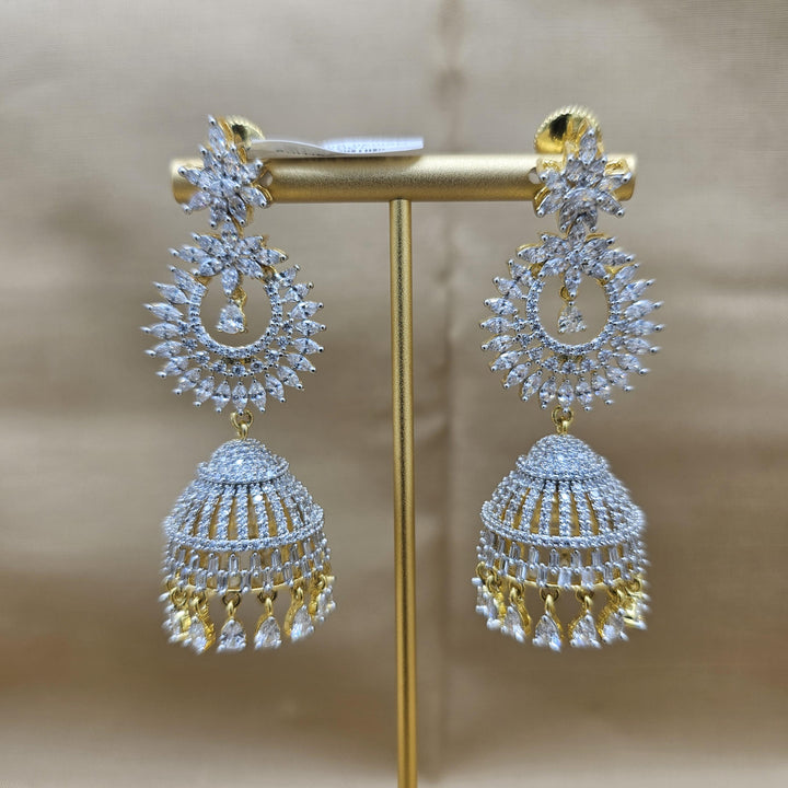 Party-wear WHITE Jhumka