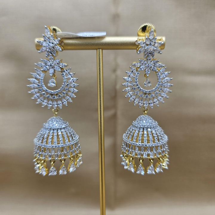 Party-wear WHITE Jhumka