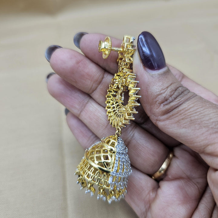Party-wear WHITE Jhumka