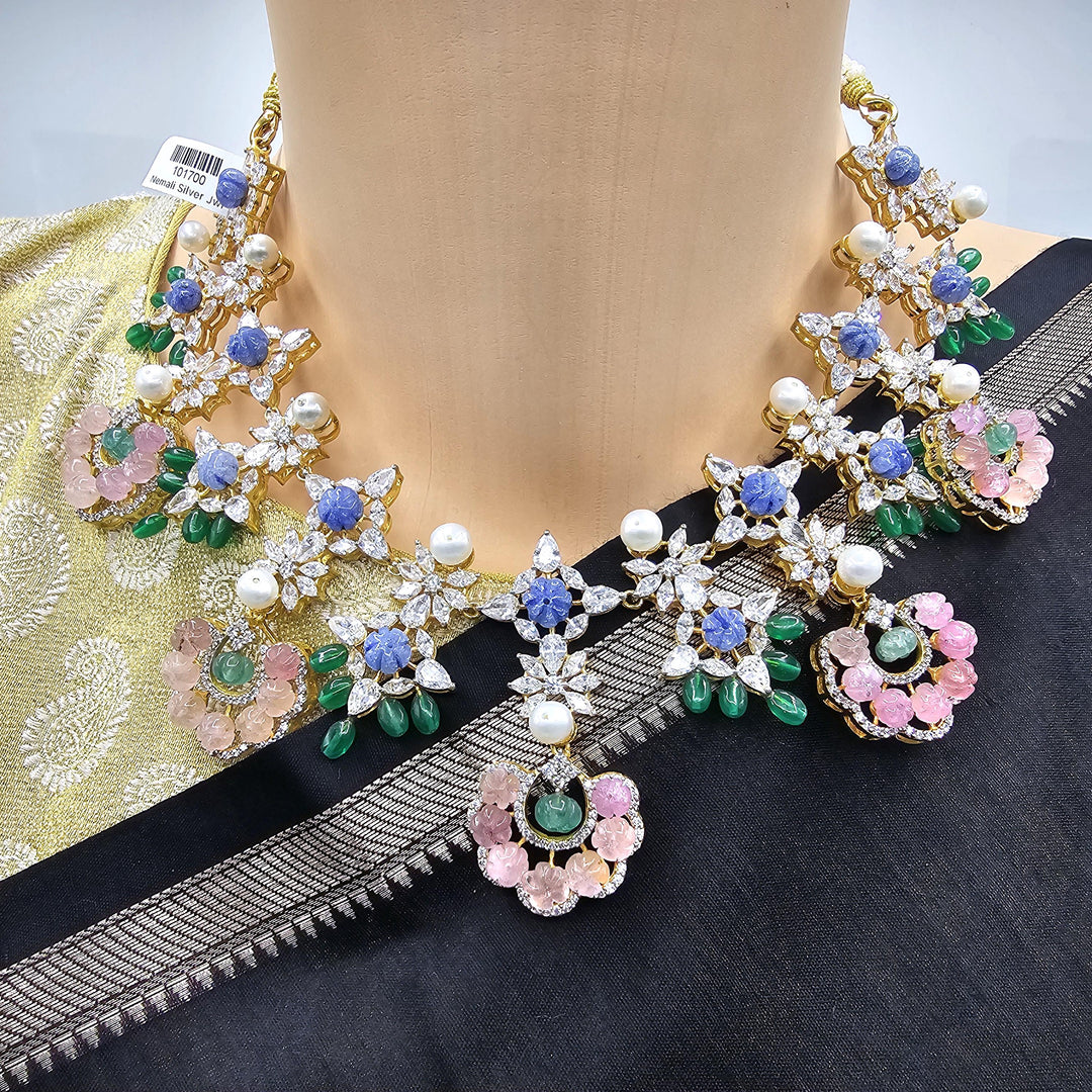 Pastel color beads necklace