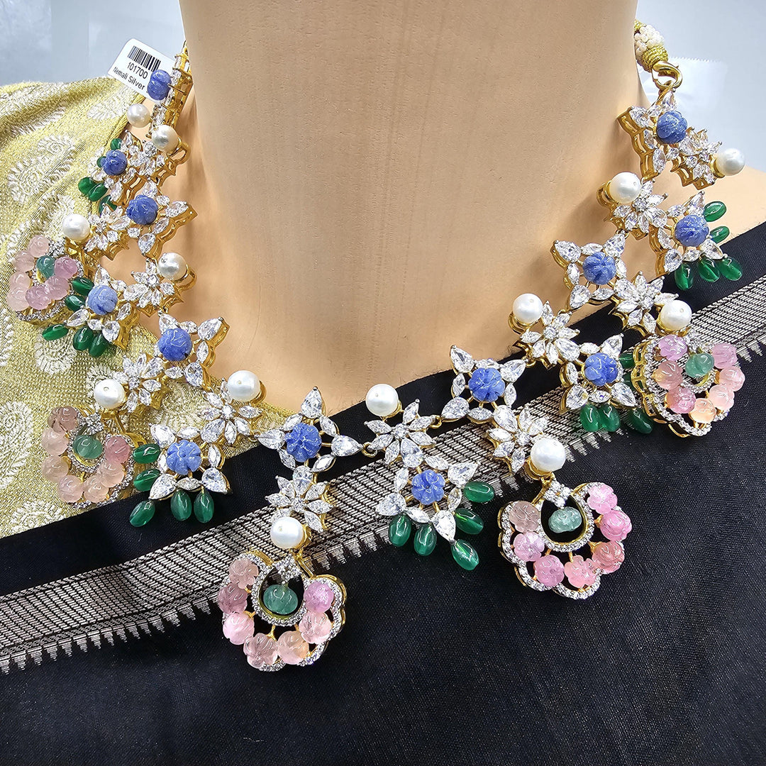 Pastel color beads necklace