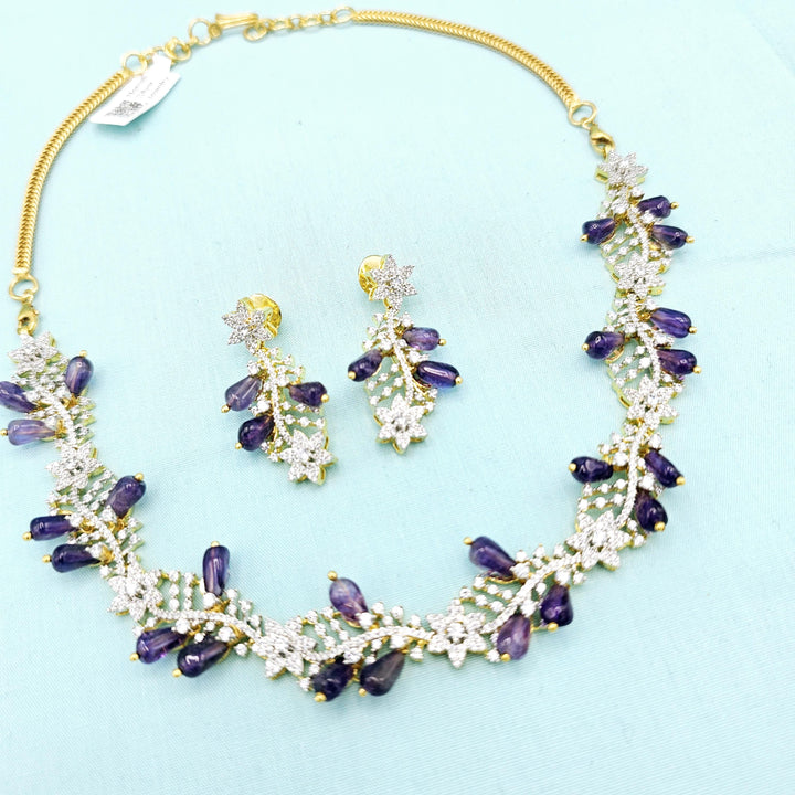 Amethyst beads necklace