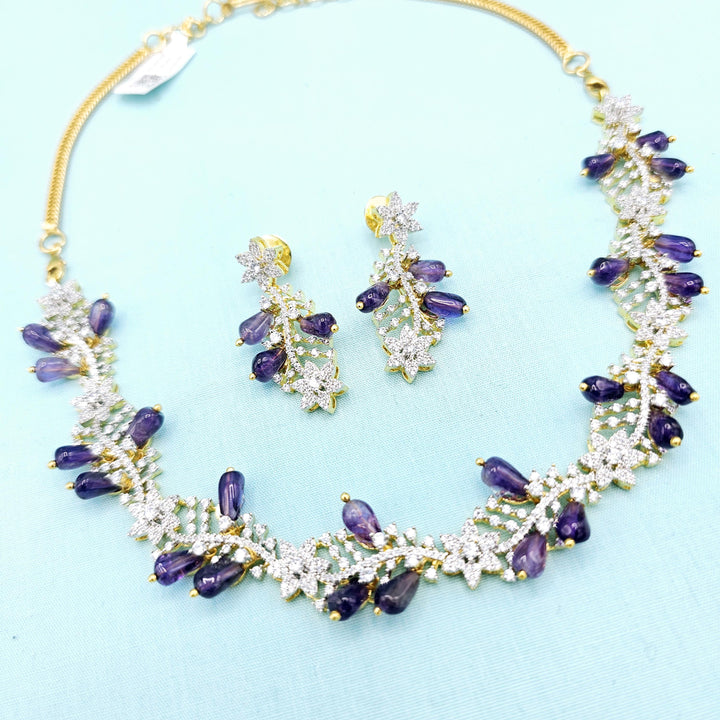 Amethyst beads necklace