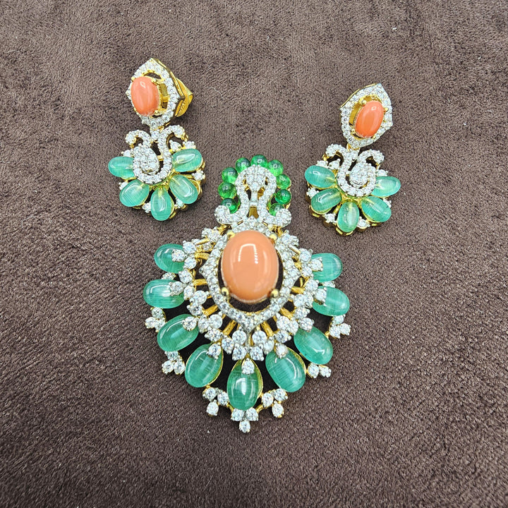 coral Pendant set