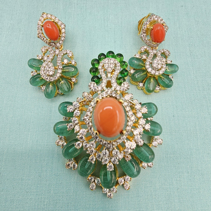 coral Pendant set