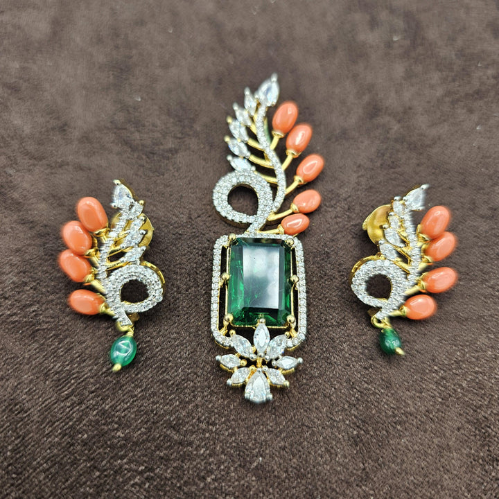 Coral Pendant set